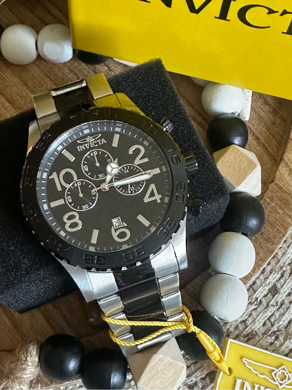 Invicta Specialty Pulse Black & Steel 50mm NWT NIB